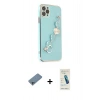 MARSİLYAN™- iPhone 11 Pro Kılıf Nova Işık Prime - Şeffaf Pasifik Cam Ekran Koruyucu + Shine Kamera Lens Koruma Cam - SABE