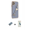 MARSİLYAN™- iPhone 11 Pro Kılıf Nova Işık Prime - Şeffaf Pasifik Cam Ekran Koruyucu + Shine Kamera Lens Koruma Cam - GI
