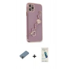 MARSİLYAN™- iPhone 11 Pro Kılıf Nova Işık Prime - Şeffaf Pasifik Cam Ekran Koruyucu + Shine Kamera Lens Koruma Cam - GI