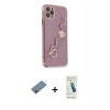 MARSİLYAN™- iPhone 11 Pro Kılıf Nova Işık Prime - Şeffaf Pasifik Cam Ekran Koruyucu + Shine Kamera Lens Koruma Cam - SABE