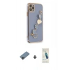 MARSİLYAN™- iPhone 11 Pro Kılıf Nova Işık Prime - Şeffaf Pasifik Cam Ekran Koruyucu + Shine Kamera Lens Koruma Cam - SH