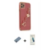 MARSİLYAN™- iPhone 11 Pro Kılıf Nova Işık Prime - Şeffaf Pasifik Cam Ekran Koruyucu + Shine Kamera Lens Koruma Cam - SABE