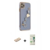 MARSİLYAN™- iPhone 11 Pro Kılıf Nova Işık Prime - Siyah 20D Premium Cam Ekran Koruyucu + Renkli Kamera Lens Koruma Cam - MI