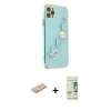MARSİLYAN™- iPhone 11 Pro Kılıf Nova Işık Prime - Siyah 20D Premium Cam Ekran Koruyucu + Renkli Kamera Lens Koruma Cam - TU