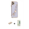 MARSİLYAN™- iPhone 11 Pro Kılıf Nova Işık Prime - Siyah 20D Premium Cam Ekran Koruyucu + Renkli Kamera Lens Koruma Cam - MI