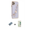 MARSİLYAN™- iPhone 11 Pro Kılıf Nova Işık Prime - Siyah 20D Premium Cam Ekran Koruyucu + Sierra Blue Shine Kamera Lens Koruma Cam