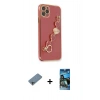 MARSİLYAN™- iPhone 11 Pro Kılıf Nova Işık Prime - Siyah 34D Izgaralı Cam + Shine Kamera Lens Koruma Cam - GI