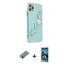 MARSİLYAN™- iPhone 11 Pro Kılıf Nova Işık Prime - Siyah 34D Izgaralı Cam + Shine Kamera Lens Koruma Cam - GD