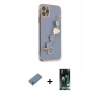 MARSİLYAN™- iPhone 11 Pro Kılıf Nova Işık Prime - Siyah 360 Mat Full Body Arka Koruyucu + Shine Kamera Lens Koruma Cam - GS