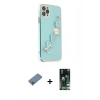 MARSİLYAN™- iPhone 11 Pro Kılıf Nova Işık Prime - Siyah 360 Mat Full Body Arka Koruyucu + Shine Kamera Lens Koruma Cam - MI
