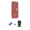 MARSİLYAN™- iPhone 11 Pro Kılıf Nova Işık Prime - Siyah 360 Mat Full Body Arka Koruyucu + Shine Kamera Lens Koruma Cam - SH