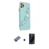 MARSİLYAN™- iPhone 11 Pro Kılıf Nova Işık Prime - Siyah 3D Antistatik Hayalet Cam Ekran Koruyucu + Metal Kamera Lens Koruma Cam - KI