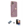 MARSİLYAN™- iPhone 11 Pro Kılıf Nova Işık Prime - Siyah 3D Antistatik Mat Seramik Nano Ekran Koruyucu + Metal Kamera Lens Koruma Cam - KI