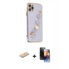 MARSİLYAN™- iPhone 11 Pro Kılıf Nova Işık Prime - Siyah 3D Antistatik Mat Seramik Nano Ekran Koruyucu + Renkli Kamera Lens Koruma Cam - MI