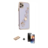 MARSİLYAN™- iPhone 11 Pro Kılıf Nova Işık Prime - Siyah 3D Antistatik Mat Seramik Nano Ekran Koruyucu + Renkli Kamera Lens Koruma Cam - TU
