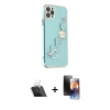 MARSİLYAN™- iPhone 11 Pro Kılıf Nova Işık Prime - Siyah 3D Antistatik Mat Seramik Nano Ekran Koruyucu + Kamera Lens Koruma Cam - SF