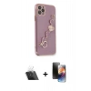 MARSİLYAN™- iPhone 11 Pro Kılıf Nova Işık Prime - Siyah 3D Antistatik Mat Seramik Nano Ekran Koruyucu + Kamera Lens Koruma Cam - SF