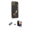 MARSİLYAN™- iPhone 11 Pro Kılıf Nova Işık Prime - Siyah 3D Antistatik Mat Seramik Nano Ekran Koruyucu + Shine Kamera Lens Koruma Cam - GS