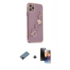 MARSİLYAN™- iPhone 11 Pro Kılıf Nova Işık Prime - Siyah 3D Antistatik Mat Seramik Nano Ekran Koruyucu + Siyah Shine Kamera Lens Koruma Cam