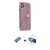 MARSİLYAN™- iPhone 11 Pro Kılıf Nova Işık Prime - Siyah 3D Antistatik Seramik Nano Ekran Koruyucu + Shine Kamera Lens Koruma Cam - GI