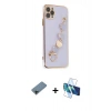 MARSİLYAN™- iPhone 11 Pro Kılıf Nova Işık Prime - Siyah 3D Antistatik Seramik Nano Ekran Koruyucu + Shine Kamera Lens Koruma Cam - SH