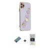 MARSİLYAN™- iPhone 11 Pro Kılıf Nova Işık Prime - Siyah 5D Hayalet Cam Ekran Koruyucu + Shine Kamera Lens Koruma Cam - GD