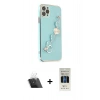 MARSİLYAN™- iPhone 11 Pro Kılıf Nova Işık Prime - Siyah 5D Hayalet Cam Ekran Koruyucu + Kamera Lens Koruma Cam - SF