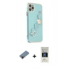 MARSİLYAN™- iPhone 11 Pro Kılıf Nova Işık Prime - Siyah 5D Hayalet Cam Ekran Koruyucu + Metal Kamera Lens Koruma Cam - KI