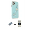 MARSİLYAN™- iPhone 11 Pro Kılıf Nova Işık Prime - Siyah 5D Hayalet Cam Ekran Koruyucu + Shine Kamera Lens Koruma Cam - PE