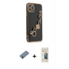 MARSİLYAN™- iPhone 11 Pro Kılıf Nova Işık Prime - Siyah 6D Mat Seramik Hayalet Nano Ekran Koruyucu + Shine Kamera Lens Koruma Cam - GI