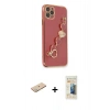 MARSİLYAN™- iPhone 11 Pro Kılıf Nova Işık Prime - Siyah 6D Mat Seramik Hayalet Nano Ekran Koruyucu + Renkli Kamera Lens Koruma Cam - YL
