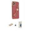 MARSİLYAN™- iPhone 11 Pro Kılıf Nova Işık Prime - Siyah 6D Mat Seramik Hayalet Nano Ekran Koruyucu + Renkli Kamera Lens Koruma Cam - SI