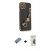 MARSİLYAN™- iPhone 11 Pro Kılıf Nova Işık Prime - Siyah 6D Mat Seramik Hayalet Nano Ekran Koruyucu + Shine Kamera Lens Koruma Cam - MI