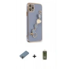 MARSİLYAN™- iPhone 11 Pro Kılıf Nova Işık Prime - Siyah Joko Magic 5D Hayalet Cam + Gökkuşağı Shine Kamera Lens Koruma Cam