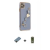 MARSİLYAN™- iPhone 11 Pro Kılıf Nova Işık Prime - Siyah Joko Magic 5D Hayalet Cam + Gold Shine Kamera Lens Koruma Cam