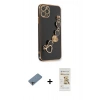 MARSİLYAN™- iPhone 11 Pro Kılıf Nova Işık Prime - Siyah Mat Seramik Nano Ekran Koruyucu + Shine Kamera Lens Koruma Cam - GI