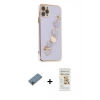 MARSİLYAN™- iPhone 11 Pro Kılıf Nova Işık Prime - Siyah Mat Seramik Nano Ekran Koruyucu + Shine Kamera Lens Koruma Cam - GI