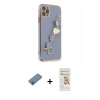 MARSİLYAN™- iPhone 11 Pro Kılıf Nova Işık Prime - Siyah Mat Seramik Nano Ekran Koruyucu + Shine Kamera Lens Koruma Cam - MI