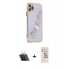 MARSİLYAN™- iPhone 11 Pro Kılıf Nova Işık Prime - Siyah Mat Seramik Nano Ekran Koruyucu + Kamera Lens Koruma Cam - SF