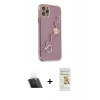 MARSİLYAN™- iPhone 11 Pro Kılıf Nova Işık Prime - Siyah Mat Seramik Nano Ekran Koruyucu + Kamera Lens Koruma Cam - SF
