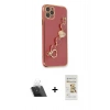 MARSİLYAN™- iPhone 11 Pro Kılıf Nova Işık Prime - Siyah Mat Seramik Nano Ekran Koruyucu + Kamera Lens Koruma Cam - SF