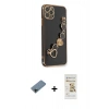 MARSİLYAN™- iPhone 11 Pro Kılıf Nova Işık Prime - Siyah Mat Seramik Nano Ekran Koruyucu + Shine Kamera Lens Koruma Cam - SH