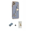 MARSİLYAN™- iPhone 11 Pro Kılıf Nova Işık Prime - Siyah Mat Seramik Nano Ekran Koruyucu + Shine Kamera Lens Koruma Cam - SH