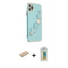 MARSİLYAN™- iPhone 11 Pro Kılıf Nova Işık Prime - Siyah Polymer Nano Ekran Koruyucu + Renkli Kamera Lens Koruma Cam - TU