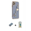MARSİLYAN™- iPhone 11 Pro Kılıf Nova Işık Prime - Siyah Polymer Nano Ekran Koruyucu + Shine Kamera Lens Koruma Cam - PE