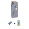 MARSİLYAN™- iPhone 11 Pro Kılıf Nova Işık Prime - Siyah Polymer Nano Ekran Koruyucu + Shine Kamera Lens Koruma Cam - MI