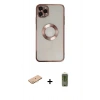 MARSİLYAN™- iPhone 11 Pro Kılıf Pusula Form - Siyah Joko Magic 5D Hayalet Cam + Renkli Kamera Lens Koruma Cam - TU