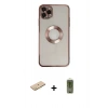 MARSİLYAN™- iPhone 11 Pro Kılıf Pusula Form - Siyah Joko Magic 5D Hayalet Cam + Renkli Kamera Lens Koruma Cam - SI