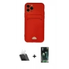 MARSİLYAN™- iPhone 11 Pro Kılıf Vadi Çizgi Prime - Şeffaf 360 Full Body Arka Koruyucu + Kamera Lens Koruma Cam - SF