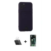 MARSİLYAN™- iPhone 11 Pro Kılıf Vadi Çizgi Prime - Şeffaf 360 Full Body Arka Koruyucu + Kamera Lens Koruma Cam - SF